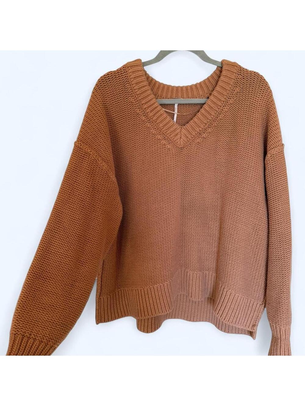 Tan knitted Free People sweater